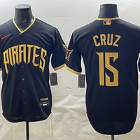 Men's Pittsburgh Pirates Oneil Cruz #15 Black 2026 City Connect Stadium Jersey