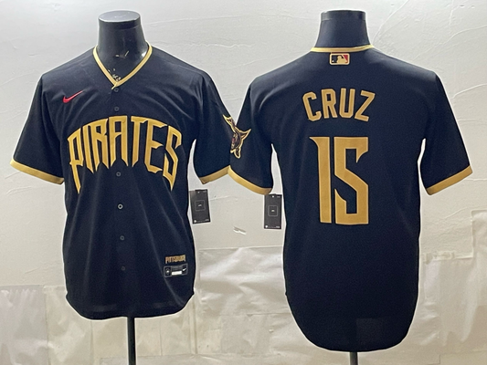 Men's Pittsburgh Pirates Oneil Cruz #15 Black 2026 City Connect Stadium Jersey