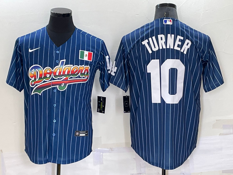 Men's Los Angeles Dodgers Justin Turner #10 Blue Authentic Game Jersey1