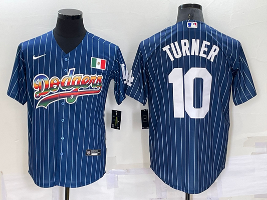 Men's Los Angeles Dodgers Justin Turner #10 Blue Authentic Game Jersey1