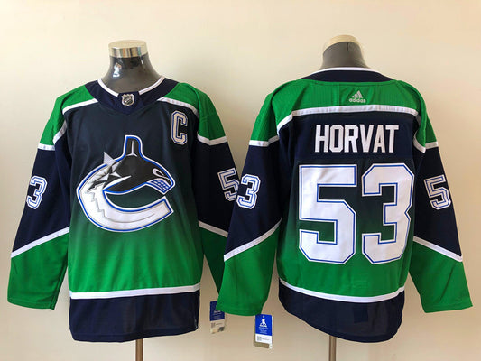 Men's Vancouver Canucks Bo Horvat #53 Black Breakaway Player Jersey1