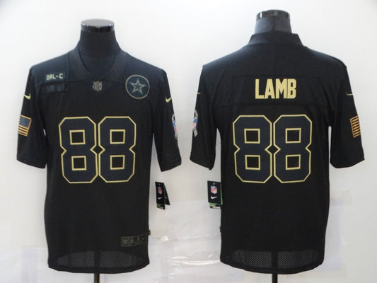 Men's Dallas Cowboys #88 CeeDee Lamb Black Player Game Jersey1
