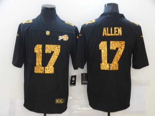 Men's Buffalo Bills Josh Allen #17 Black Game Player Jersey1