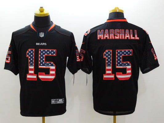 Men's Chicago Bears Brandon Marshall #15 Black Game Jersey1