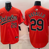Men's Baltimore Orioles Samuel Basallo #29 Orange 2nd Alternate Limited Player Jersey