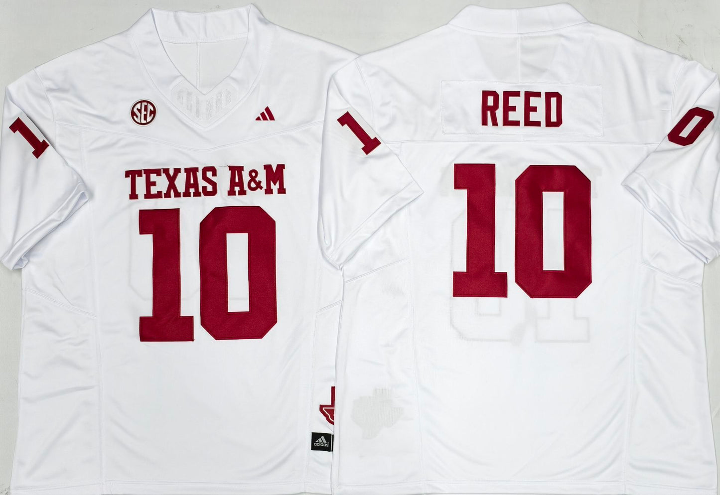 Men's Texas A&M Aggies Marcel Reed #10 White Player Game Jersey