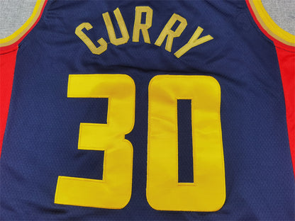 Men's Golden State Warriors Stephen Curry #30 Navy 2024/25 Swingman Player Jersey1 - City Edition