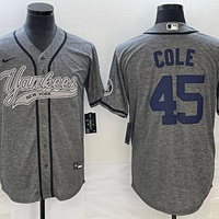 Men's New York Yankees Gerrit Cole #45 Gray Game Jersey1 Joint Edition