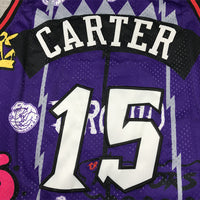 Men's Toronto Raptors Vince Carter #15 Purple Swingman Player Jersey1 - Graffiti Edition