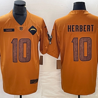 Men's Los Angeles Chargers Justin Herbert #10 Brown 2023 Salute To Service Limited Jersey1