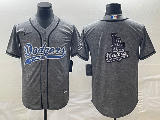 Men's Los Angeles Dodgers Gray Joint Edition Team Jersey1