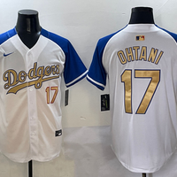 Men's Los Angeles Dodgers Shohei Ohtani #17 White 2025 Gold Collection Player Jersey