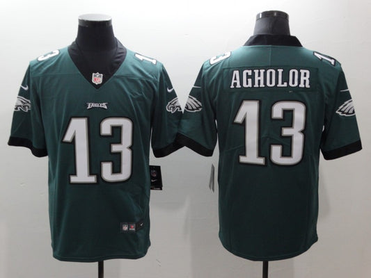Men's Philadelphia Eagles Nelson Agholor #13 Midnight Green Game Jersey1