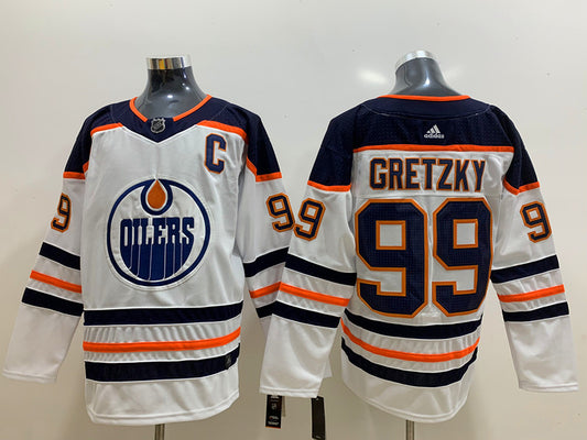 Men's Edmonton Oilers Wayne Gretzky #99 White Breakaway Player Jersey1