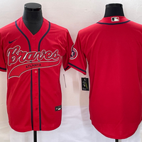 Men's Atlanta Braves Red Replica Blank Jersey1 Joint Edition