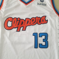 Men's LA Clippers Paul George #13 White Classics Jersey1