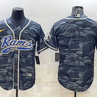 Men's Los Angeles Rams Grey Camouflage Blank Jersey1