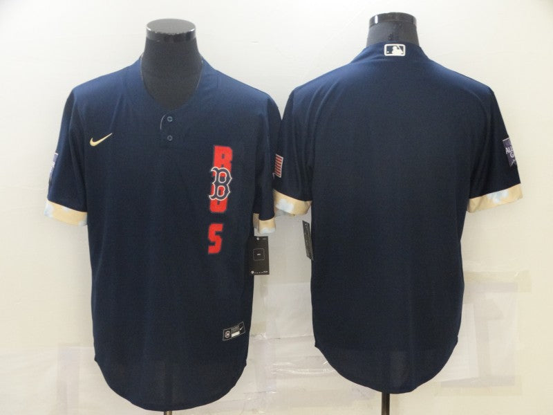 Men's Boston Red Sox Navy ALL STAR Blank Jersey1