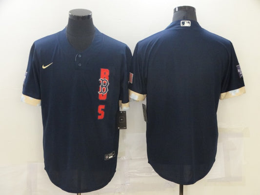 Men's Boston Red Sox Navy ALL STAR Blank Jersey1
