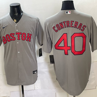 Men's Boston Red Sox Willson Contreras #40 Gray Replica Player Jersey