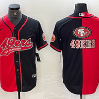 Men's San Francisco 49ers Red/Black Game Jersey1 Joint Edition