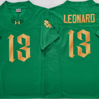 Men's Norte Dame Fighting Irish Riley Leonard #13 Green Player Game Jersey