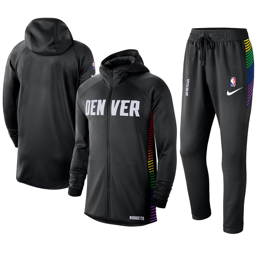 Men's Denver Nuggets 2019/20 Showtime Full-Zip Therma Flex Performance Hoodie
