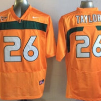 Men's Miami Hurricanes Sean Taylor #26 Orange Team Football Jersey