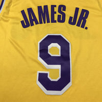Men's Los Angeles Lakers Bronny James #9 Gold Swingman Player Jersey1 - Icon Edition