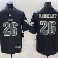 Men's Philadelphia Eagles Saquon Barkley #26 Carbon Black Fashion Game Jersey1