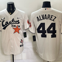 Men's Houston Astros Yordan Alvarez #44 Cream Limited Player Jersey