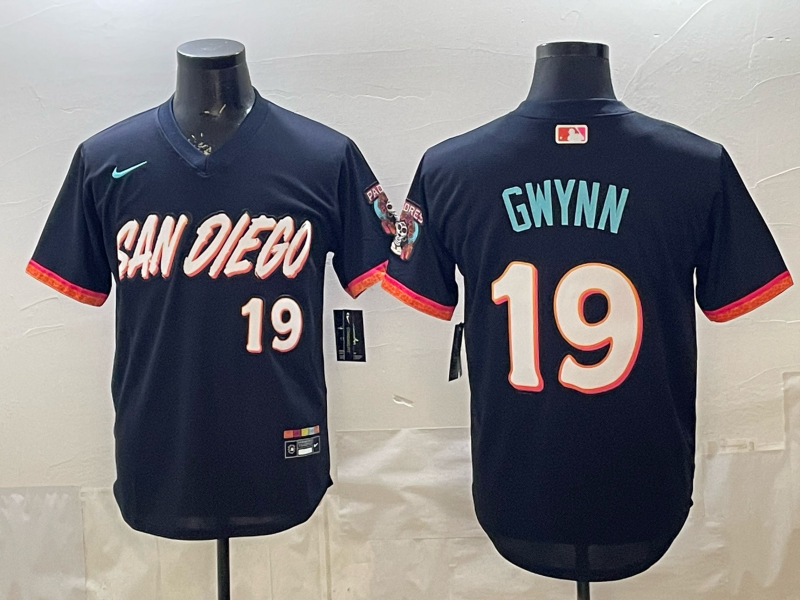 Men's San Diego Padres Tony Gwynn #19 Obsidian 2026 City Connect Stadium Jersey