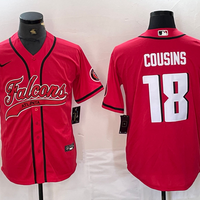 Men's Atlanta Falcons Kirk Cousins #18 Red Player Jersey1 Joint Edition