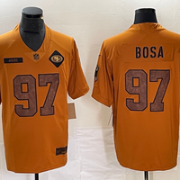 Men's San Francisco 49ers Nick Bosa #97 Brown 2023 Salute To Service Retired Player Limited Jersey1