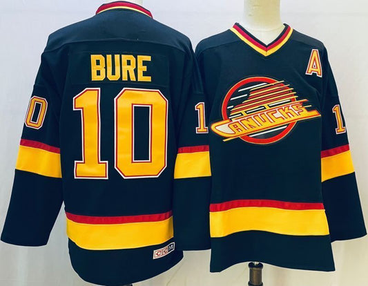 Men's Vancouver Canucks Pavel Bure #10 Fanatics Black Alternate Premium Jersey
