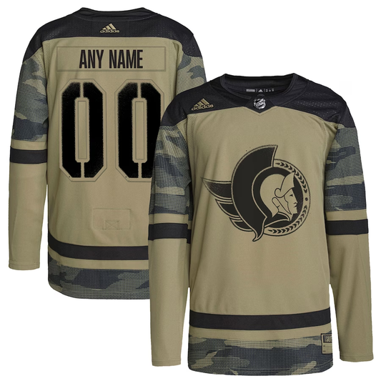 Men's Ottawa Senators Camo Military Appreciation Custom Jersey1