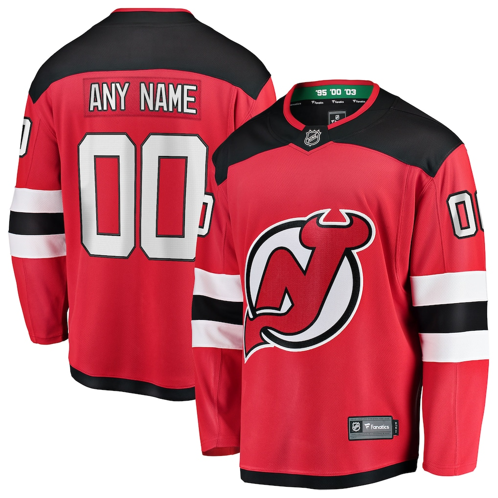 Men's New Jersey Devils Fanatics Red Custom Jersey