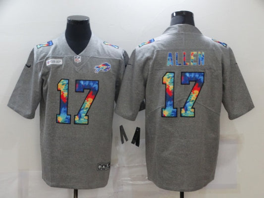 Men's Buffalo Bills Josh Allen #17 Gray Game Player Jersey1
