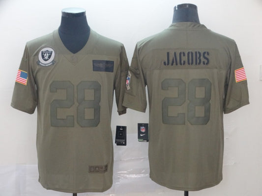 Men's Las Vegas Raiders Josh Jacobs #28 Brown Game Jersey1