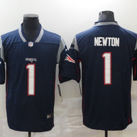 Men's New England Patriots Cam Newton #1 Navy Game Jersey1