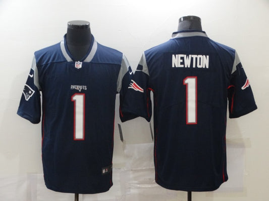 Men's New England Patriots Cam Newton #1 Navy Game Jersey1