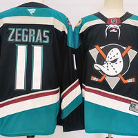 Men's Anaheim Ducks Trevor Zegras #11 Black Game Jersey1