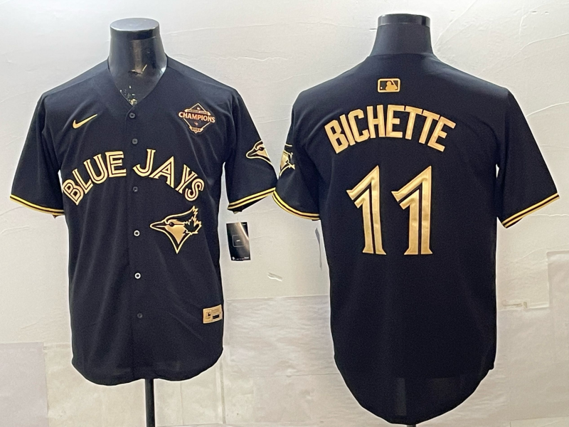 Men's Toronto Blue Jays Bo Bichette #11 Black Player Jersey