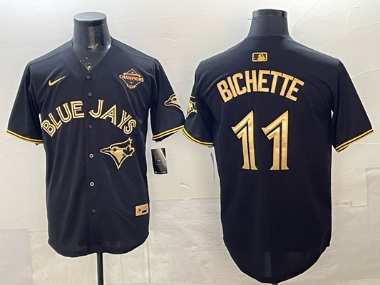 Men's Toronto Blue Jays Bo Bichette #11 Black Player Jersey