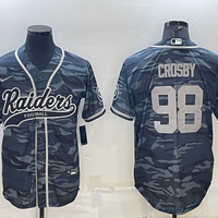Men's Las Vegas Raiders Maxx Crosby #98 Grey Camouflage Game Jersey1 Joint Edition