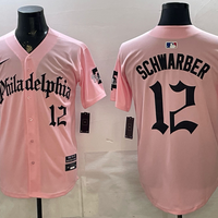 Men's Philadelphia Phillies Kyle Schwarber #12 Pink Replica Player Jersey