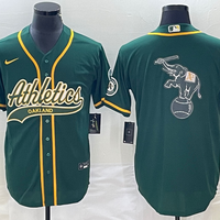 Men's Oakland Athletics Kelly Green Replica Game Jersey1 Joint Edition