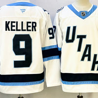Men's Utah Mammoth Clayton Keller #9 White Game Jersey