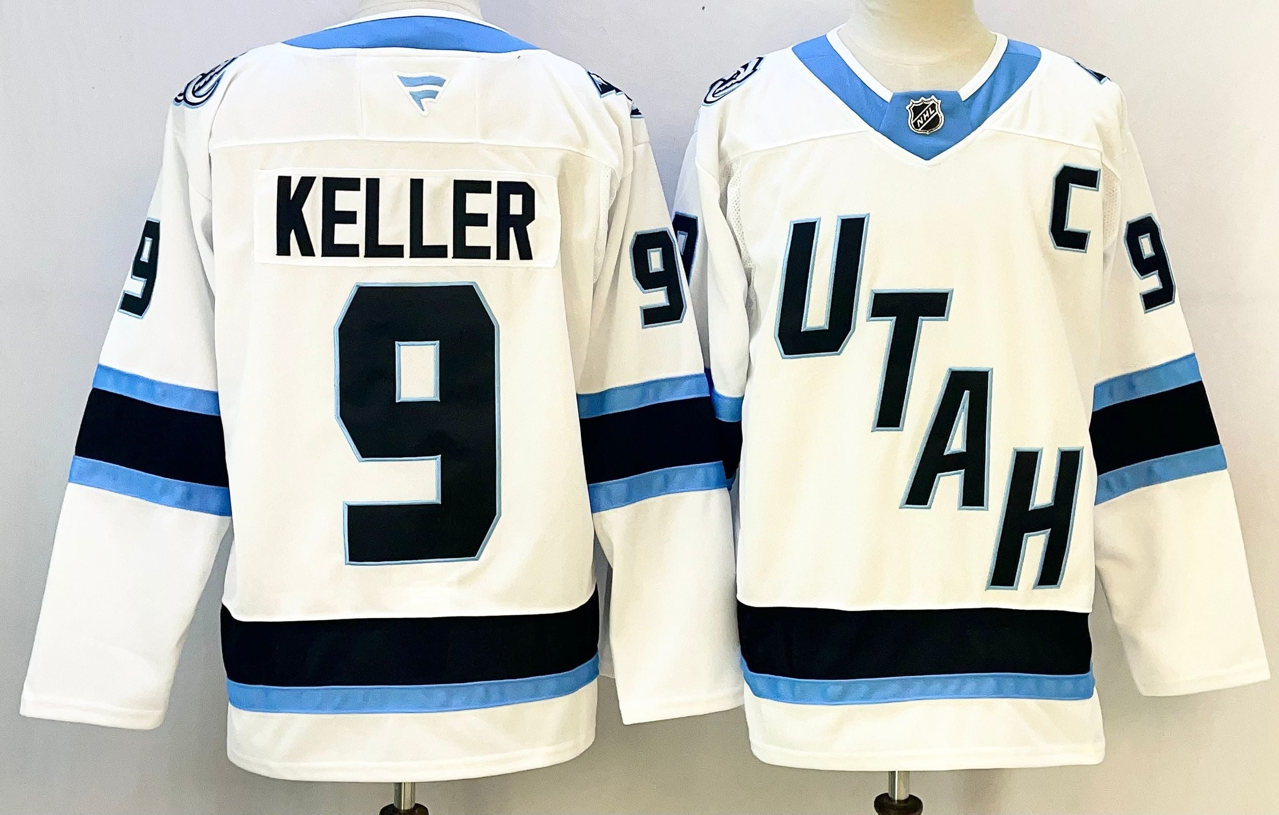 Men's Utah Mammoth Clayton Keller #9 White Game Jersey
