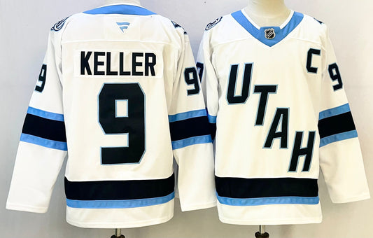 Men's Utah Mammoth Clayton Keller #9 White Game Jersey